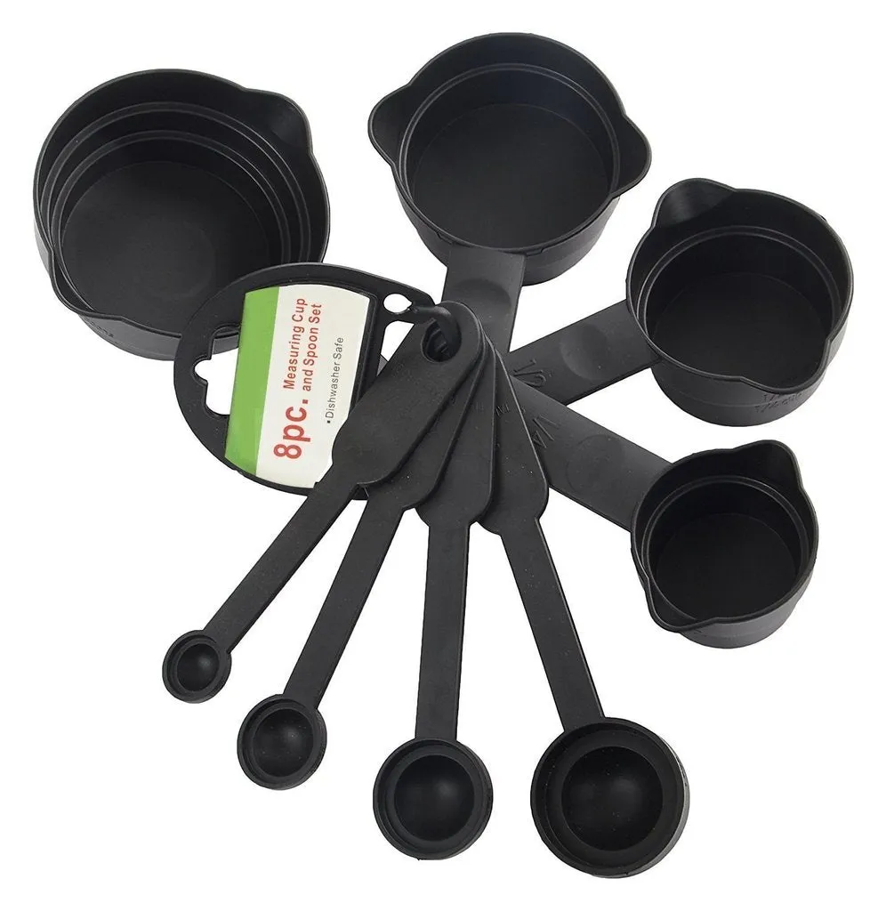 2190 Plastic Measuring Cups and Spoons Set with Box (8 pcs)