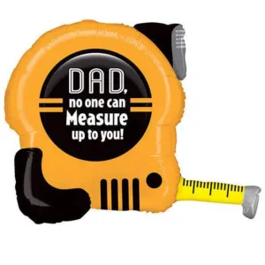 30" Tape Measure Dad Shape Mylar Balloon