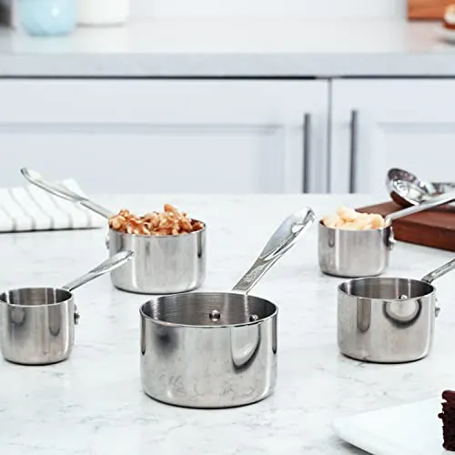 All-Clad Stainless Steel Measuring Cup Set, 5-Piece, Silver