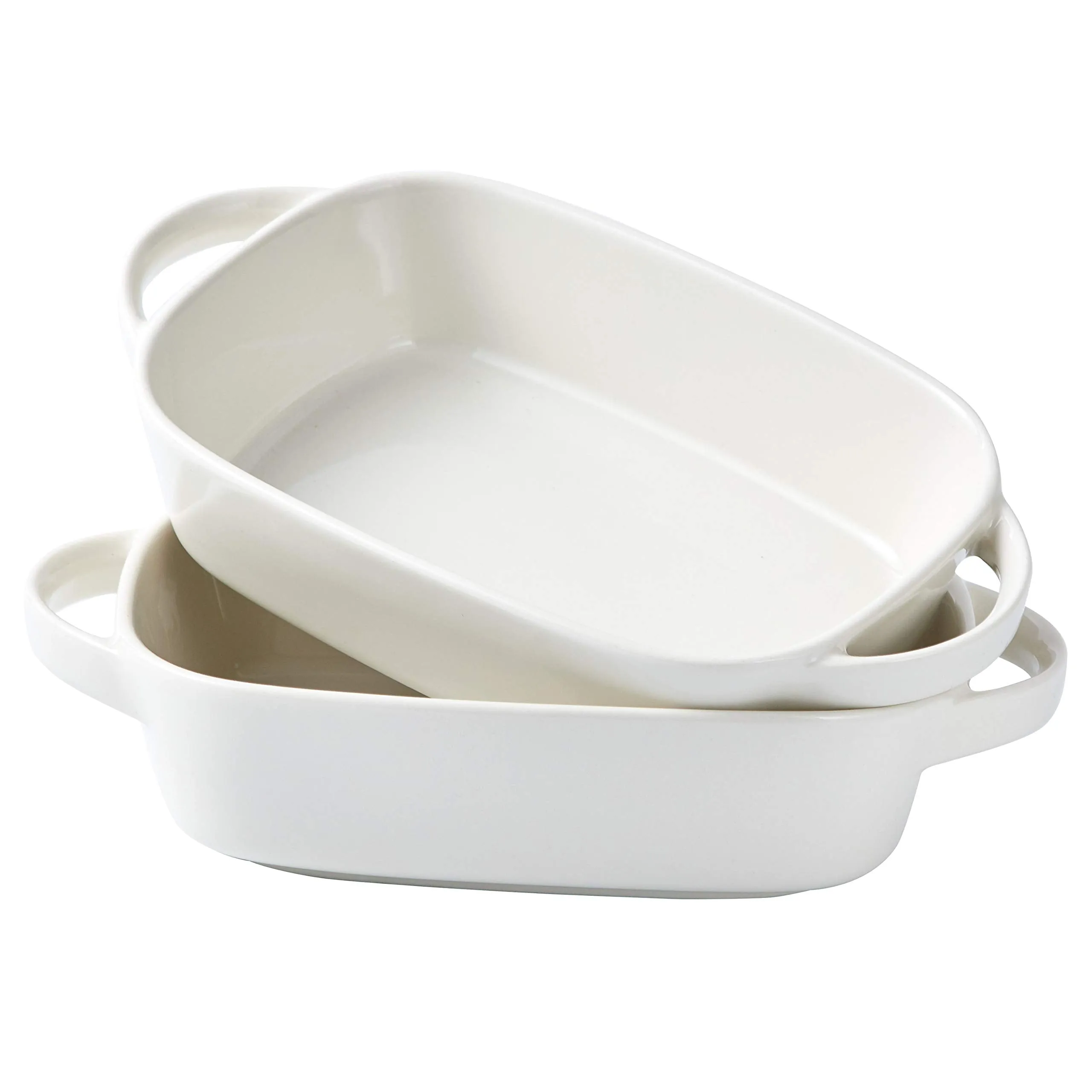 Bruntmor Porcelain 8.5"x6" Baking Dish for Roasting And Lasagna Pan, Oven safe, Set Of 2