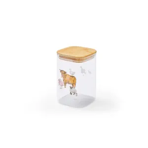 Buttercup Farm - 1.0Lt Glass Jar Push Bamboo Lid