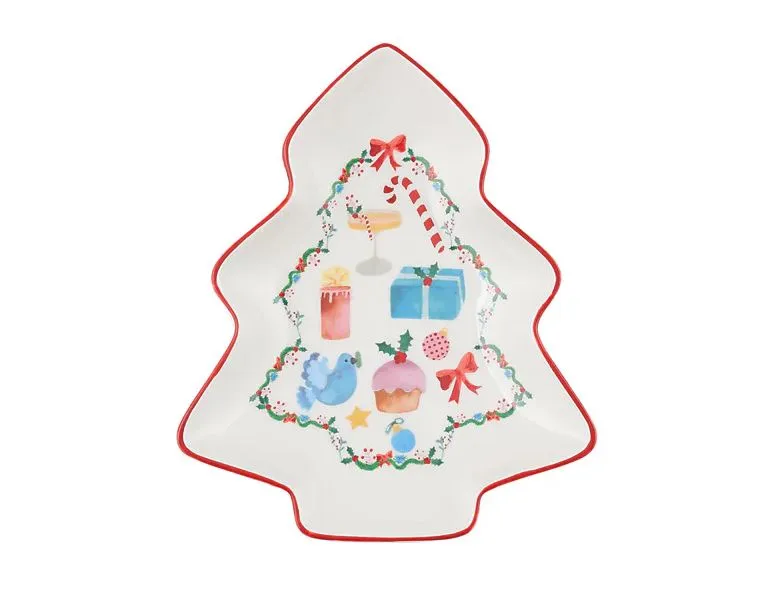 Christmasville Tree-Shaped Dish