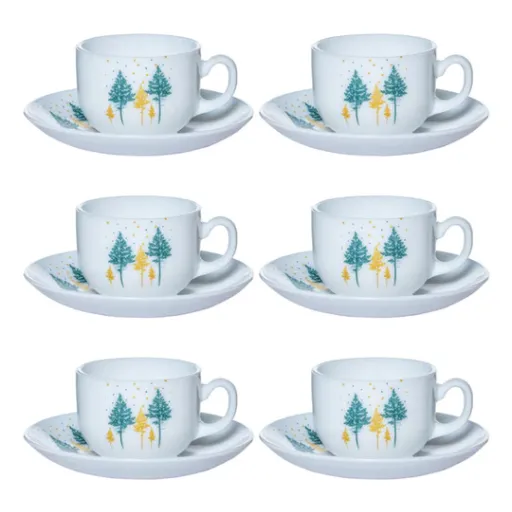 Costa Royale  Pine Cup & Saucer Set, 6 Pcs for cello