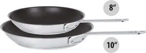 Cristel 1826 Collection - 2 Pc. Non-Stick Frying Pans