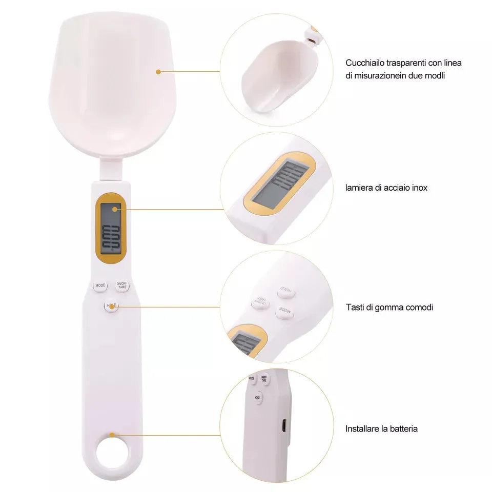 Digital Scale Spoon, Electronic Weighing Measuring Cup for Portioning Spices