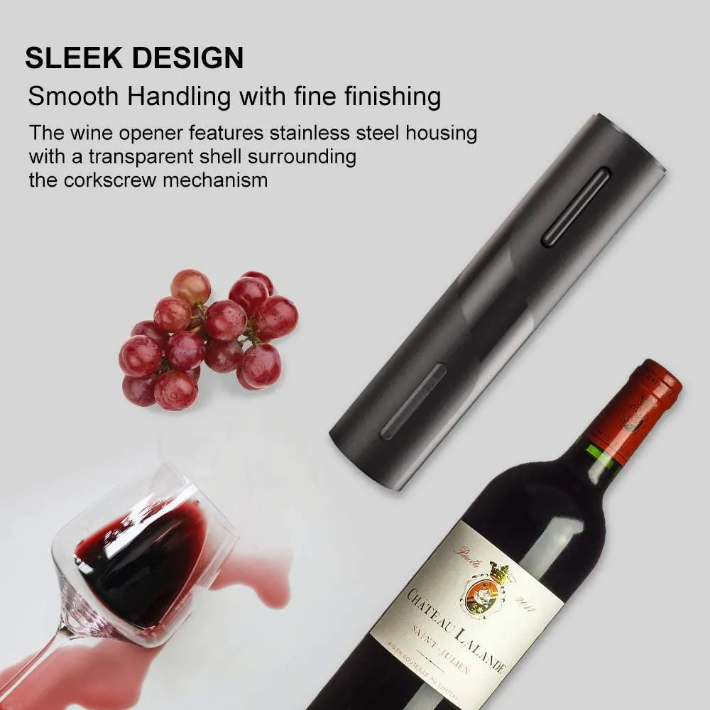 Eravino Automatic Electric Wine Bottle Corkscrew Opener with Foil Cutter