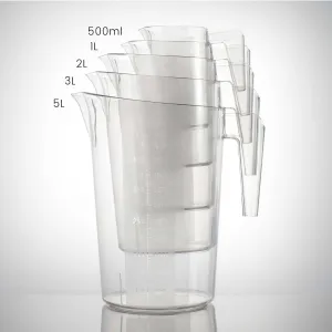 Hakka 5-Piece Clear Polycarbonate Measuring Cup Set