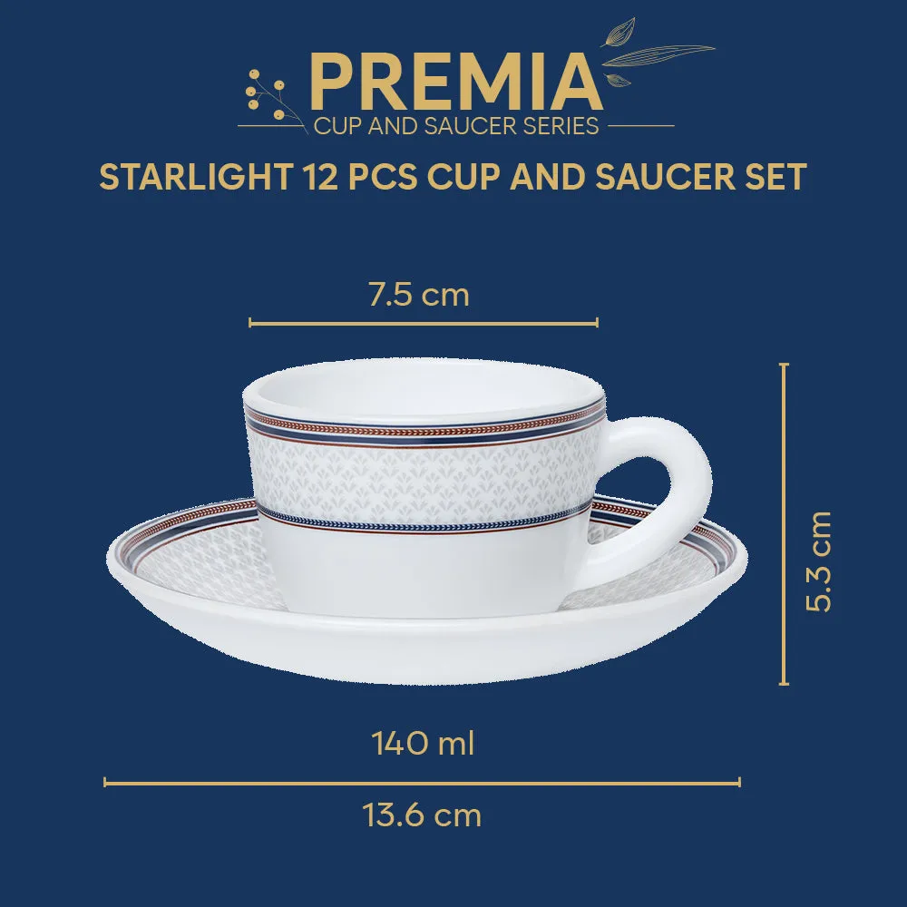 Larah By Borosil Starlight Cup n Saucer Set