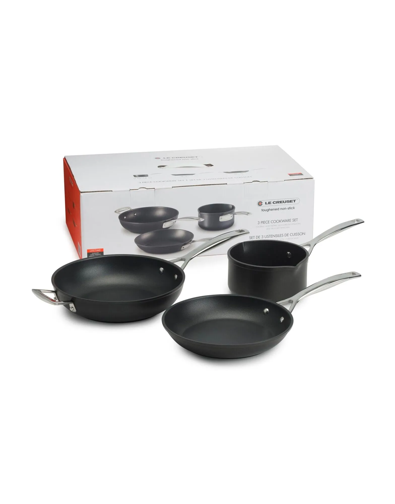 Le Creuset Toughened Non-Stick 3 Piece Cookware Set