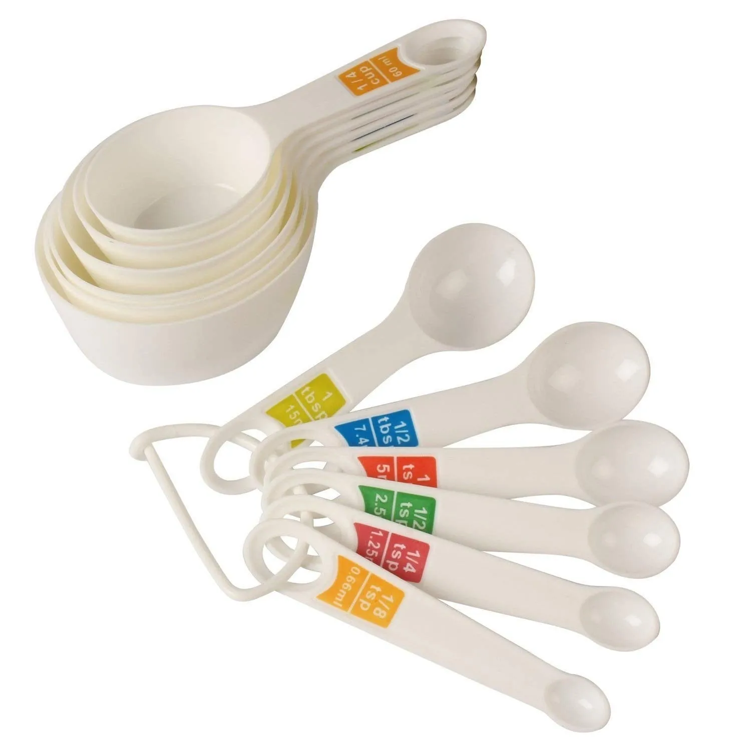 Measuring Cups And Spoons 12Pcs Set Plastic