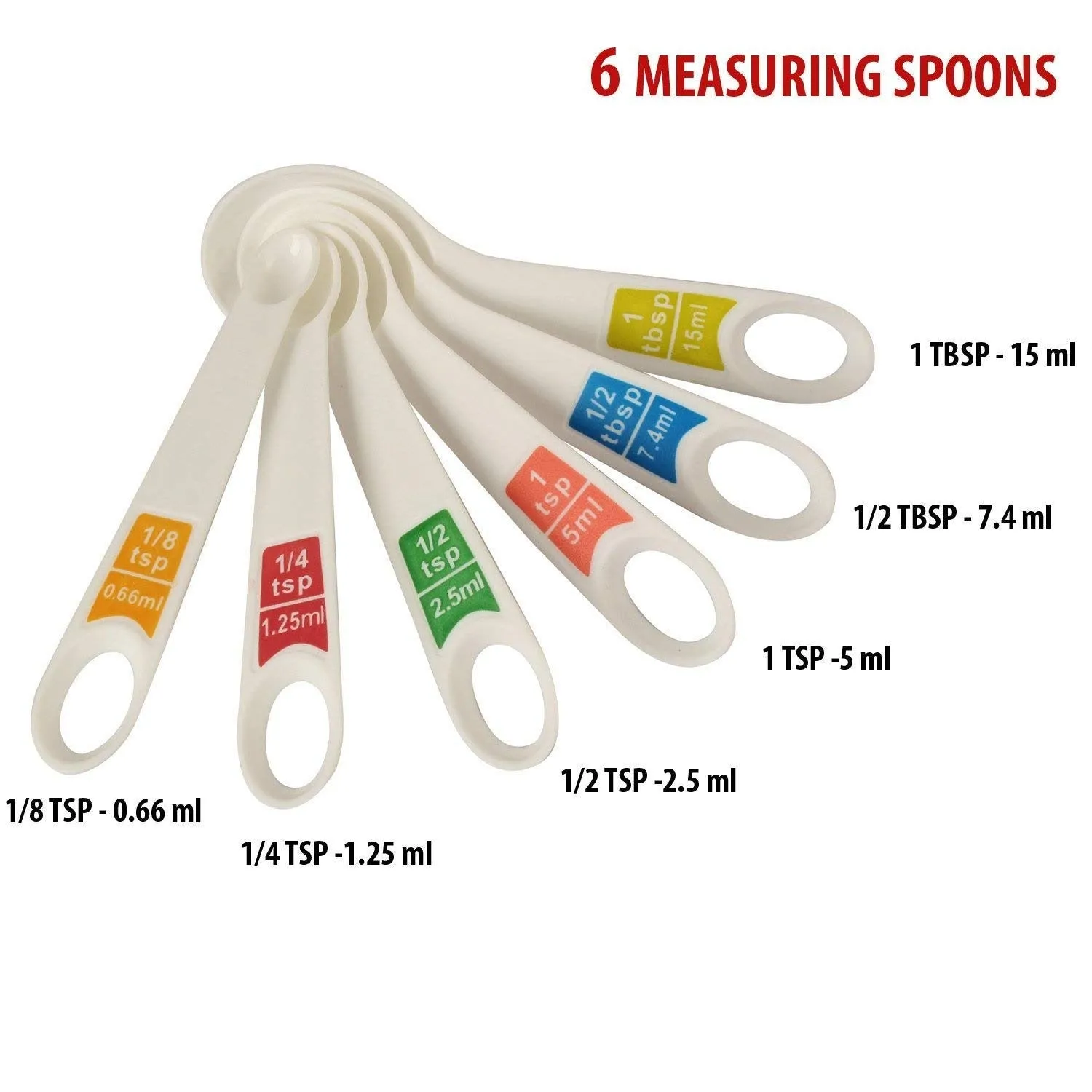 Measuring Cups And Spoons 12Pcs Set Plastic