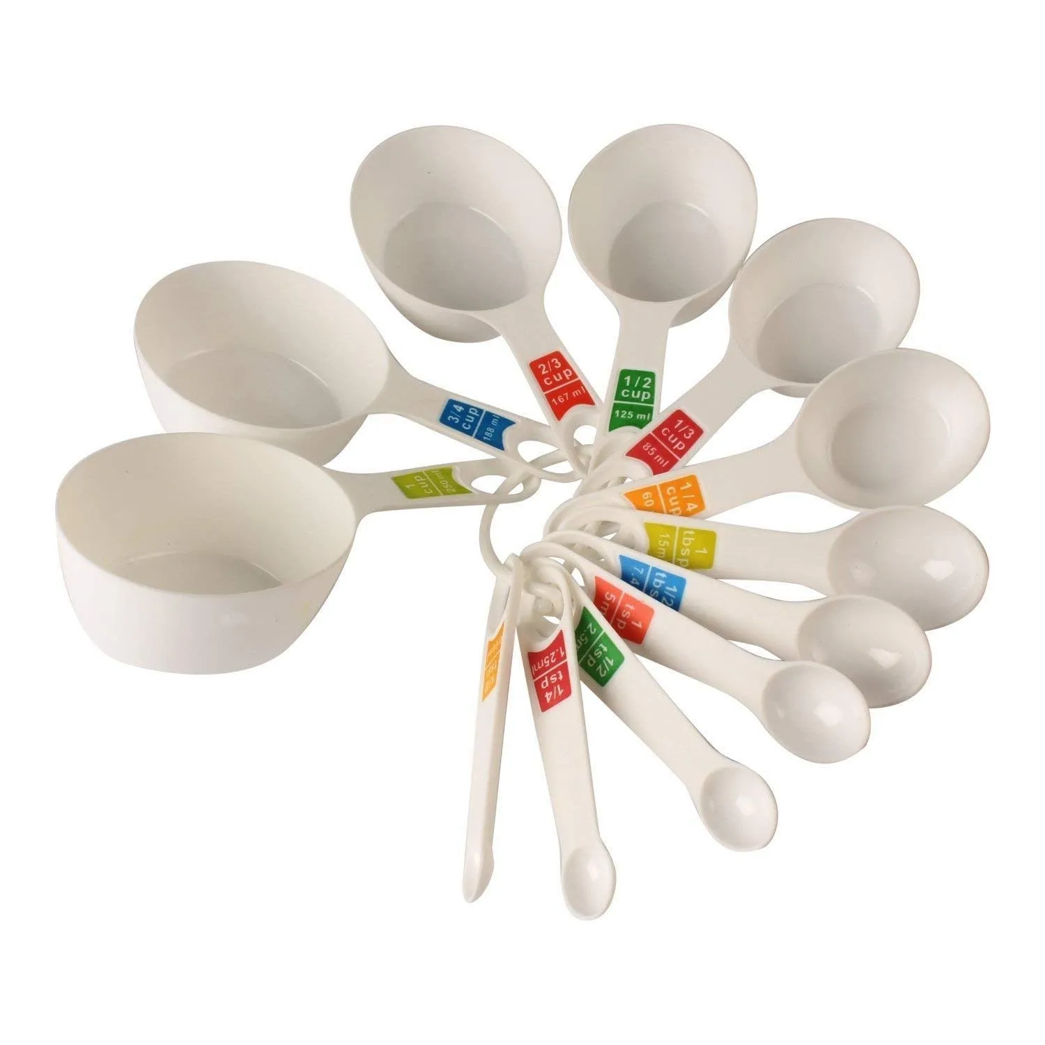 Measuring Cups And Spoons 12Pcs Set Plastic