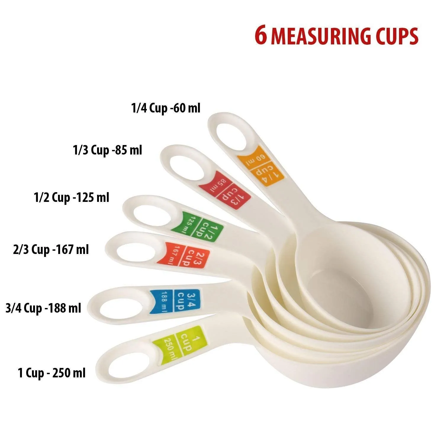 Measuring Cups And Spoons 12Pcs Set Plastic