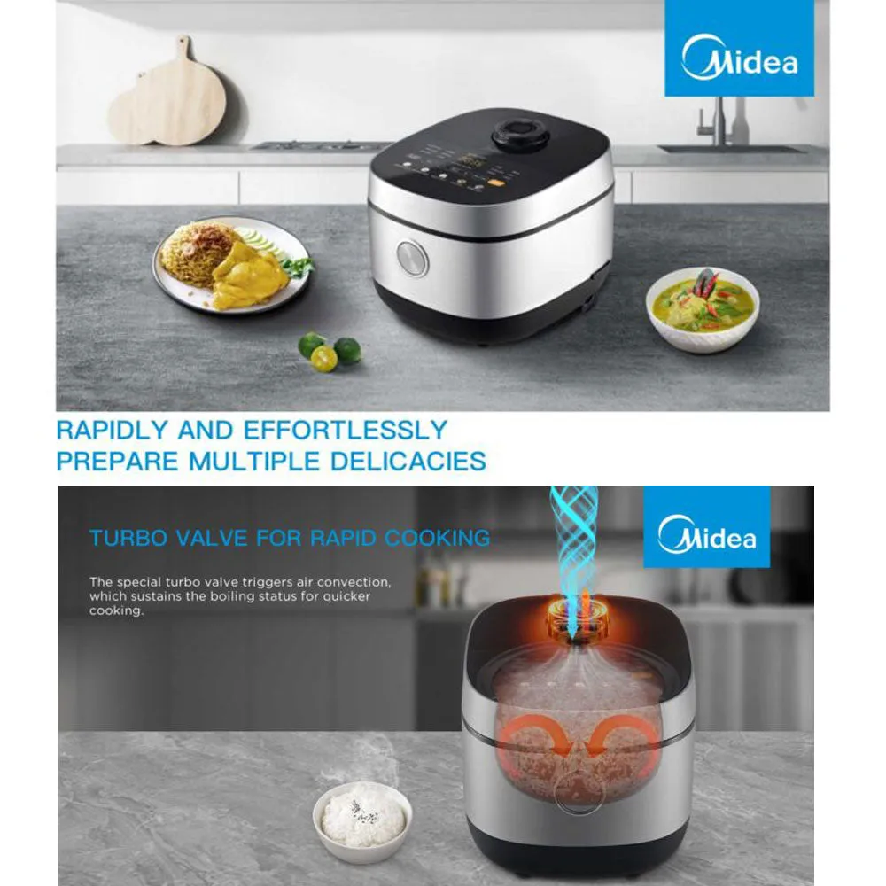 Midea 5L Rice Cooker Electric Heating Rice Cooker Non-Stick Inner Pot Keep Warm LED display Inner Pot