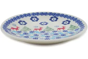 Polish Pottery 7" Plate Ring Around The Reindeer