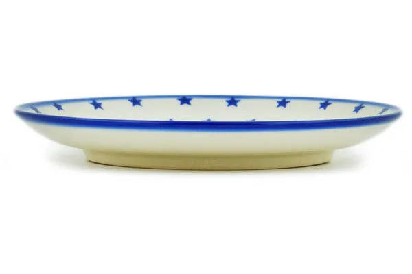 Polish Pottery Dessert Plate Star Spangled