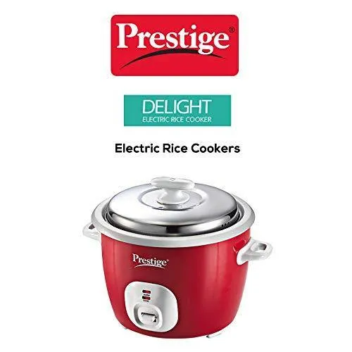 Prestige Delight Electric Rice Cooker Cute 1.8-2 (700 watts) with 2 Aluminium Cooking Pans