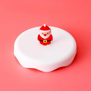 Santa Silicone Lid Cover Topper for Coffee Mug, Tea Cup, Glasses – Starbucks Accessories