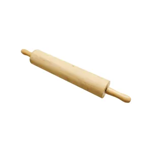 Thunder Group WDRNP013 13" Overall Length with 3-1/4" Diameter Wooden Rolling Pin