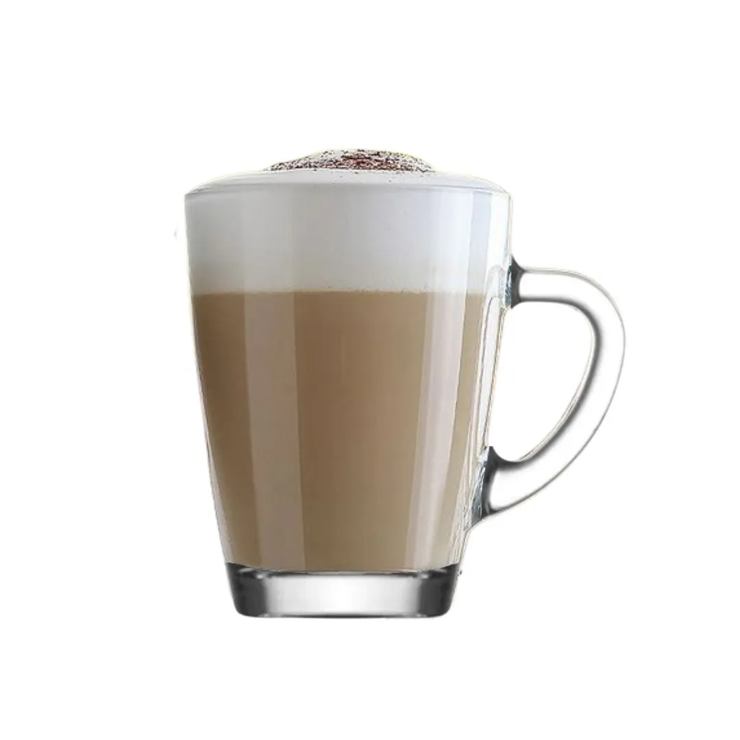 Vega Glass Café Latte Mug 300ml with Handle SGN2369