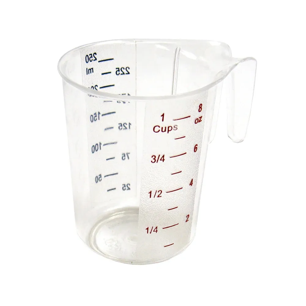 Winco PMCP-25 1 Cup Measuring Cup, PC, Color Graduations