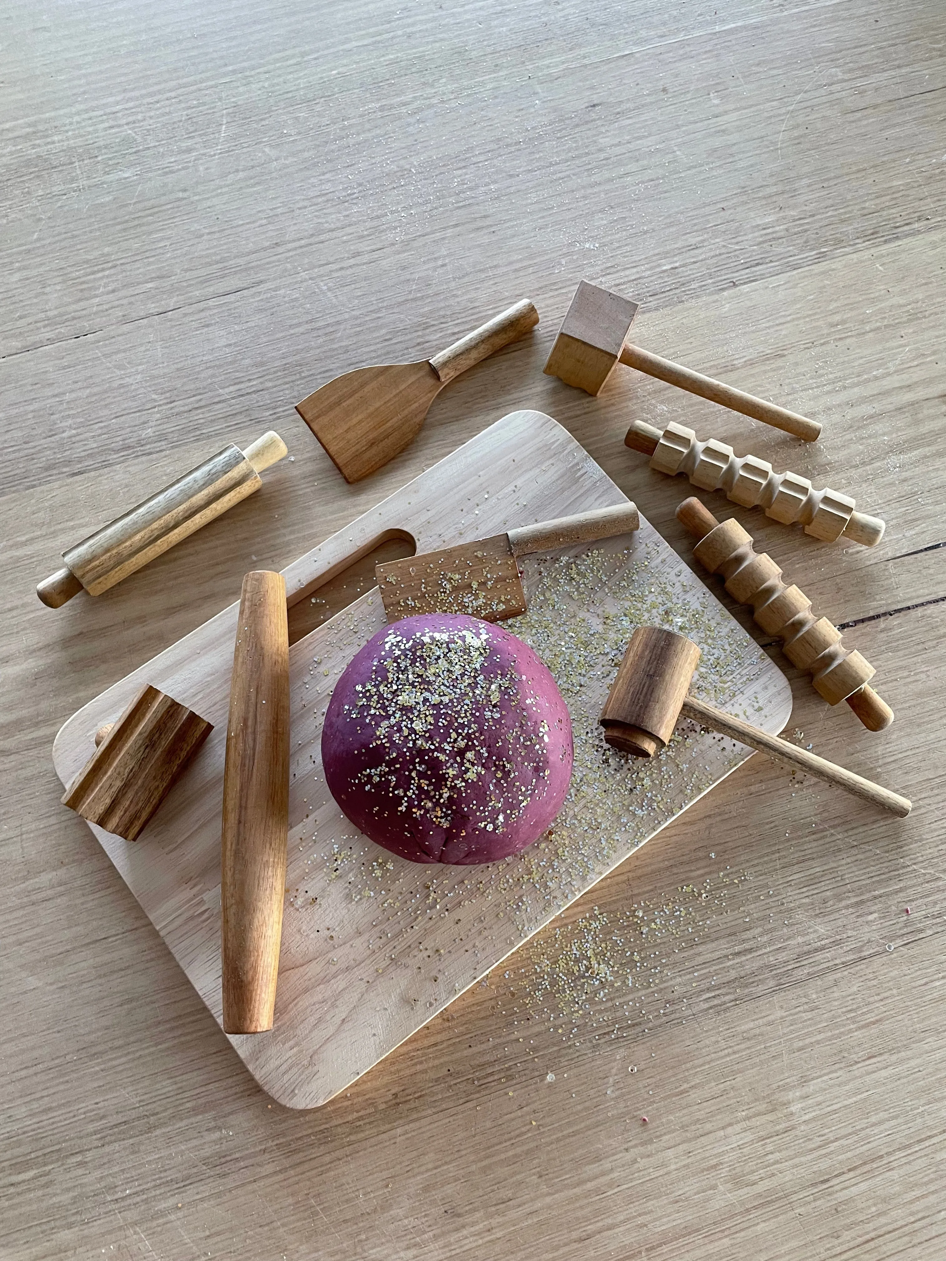 Wooden Play-Dough Set